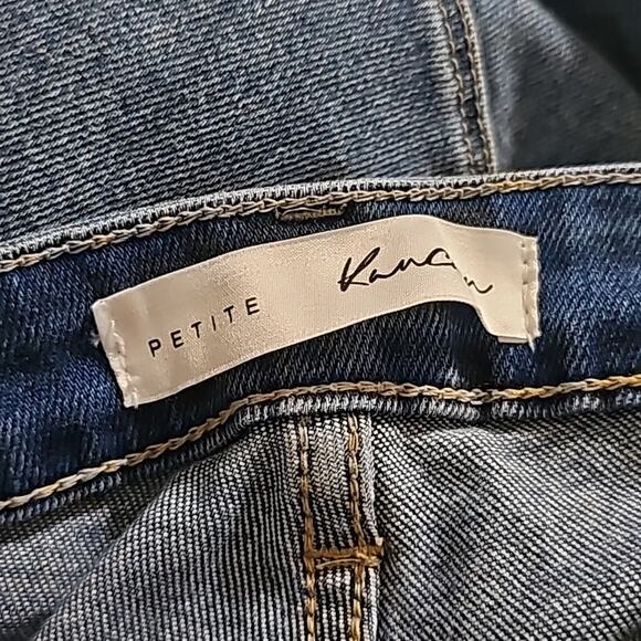 Kancan Flirting With A Stranger Plus Size Denim Distressed Flare Button Jeans - Picture 13 of 16